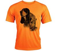 Pets-easy Tshirt du Chasseur Motif Sanglier & Chien Bleu de Gascogne [avec Texte Personnalisable]