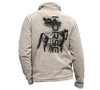 Pets-easy Veste cavalier polaire beige personnalisé avec un cheval et un poulain - vêtement cavalier taille M