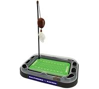 Pets First NFL Baltimore Ravens Jouet à gratter pour chat avec herbe à chat en peluche et plumes à suspendre, avec balle interactive 5 en 1