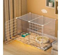 Pet's Home Cage pour chat - Enclos pour chat - Cage d'intérieur pour furet pour grands chiens et chats avec bac à litière facile à nettoyer - Grand espace d'exercice idéal pour 1 à 3 chats (75 x 39 x