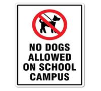 Pets Prohibited On School Grounds Tin Sign For Campus Gate 12x8 Inch