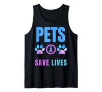 Pets Save Lives Suicide Support émotionnel Animal Maman Papa Débardeur