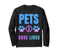 Pets Save Lives Suicide Support émotionnel Animal Maman Papa Manche Longue