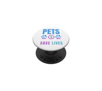 Pets Save Lives Suicide Support émotionnel Animal Maman Papa PopSockets PopGrip Adhésif