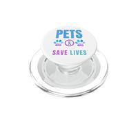 Pets Save Lives Suicide Support émotionnel Animal Maman Papa PopSockets PopGrip pour MagSafe
