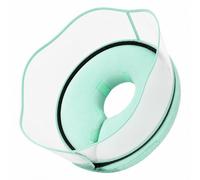 Pets4Luv Collerette Gonflable pour Chien, Anti-léchage, Vert Menthe-XL | Anneau doux, protection transparente à bord ondulé et fermeture réglable pour accompagner la récupération après une opération