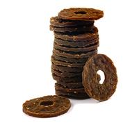 PetSafe Anneaux de Friandises en Peau de Bœuf pour Jouet Busy Buddy pour Chien, 16 Anneaux par Sachet, Taille A