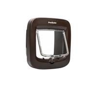 PetSafe Chatière à Puce électronique, accès sélectif pour Votre Chat, empêche Les étrangers d'entrer, Installation Facile, Chats jusqu'à 7 kg, Brun