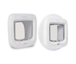 PETSAFE Chatière à puce électronique blanche 22x23,9 cm + Adaptateur de vitrage