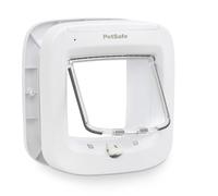 PetSafe - Chatière à Puce Électronique - Pour l'intérieur ou à l'extérieur - Accès RFID Multi-Utilisateur pour jusqu'à 40 Animaux - 4 Options de Fermeture, Installation Facile - Blanc