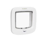 PetSafe - Porte à verrouillage manuel pour chat et chien, Verrouillage manuel à 4 positions, Isolante, Adaptable, plastique blanc