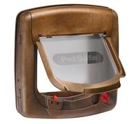 PetSafe - Chatière Magnétique Deluxe Staywell pour Chat avec Système de Verrouillage à 4 Positions - Collier avec clé magnétique - Facile à Installer - Finition Bois
