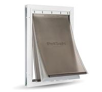 PetSafe, Chatière pour Animaux en Aluminium pour Les Conditions météorologiques extrêmes, Système de Rabat isolé de 3 Volets Plastiques écoénergétiques, 1 volet de Fermeture, Robuste - Extra-Large