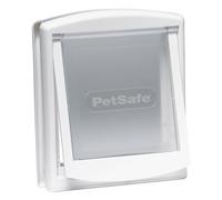 PetSafe - Chatière pour Chien et Chat Originale Staywell, 2 Voies d’accès - entrée et Sortie - Porte pour Animaux. Résistante, Rigide, Panneau de Fermeture Inclus - Blanc (L)