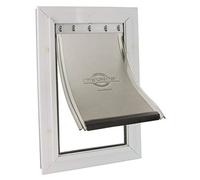 PetSafe Chatière pour Grand Chiens, en Aluminium, Isolante et résistante, Panneau de Fermeture Inclus, Facile à Installer, Non Compatible avec Le Verre - L