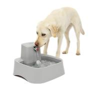 PetSafe Drinkwell Fontaine d'eau pour Chien et Chat en Plastique avec contrôle du débit réglable, Design Facile à Nettoyer, Gris, 7,6 L
