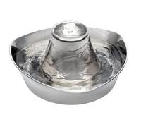 PetSafe Fontaine à Eau Seaside pour Animaux de Compagnie, capacité d'eau de 1,8 l, Fontaine en Acier Inoxydable, Aide à prévenir l'acné des Animaux domestiques, matériau résistant aux Rayures et à la