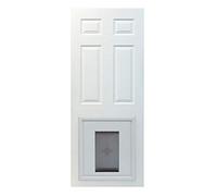 PetSafe - Insère de Porte pour Animaux pour Porte à Panneaux - Installation Facile, Résistant aux Intempéries, Personnalisable - Blanc