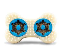 PetSafe Jouet à mâcher avec Anneaux en Peau de Boeuf Naturelle pour Chien Forever Bone. Support pour friandises. Jouet pour Chien texturé en Nylon et en Caoutchouc. Petit