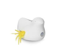PetSafe Jouet électronique pour chat Peek-a-Bird avec plumes, avec capteur de mouvement et minuterie de 10 minutes, 3 piles AA nécessaires, Blanc