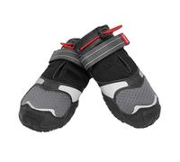 PetSafe Kurgo Chaussures Blaze Cross - protège-pattes toutes saisons - résistantes à l'eau, réfléchissantes, antidérapantes - 2 chaussures incluses - rouge/noir - S