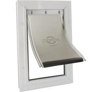 PetSafe Chatière pour Chat et Petit Chien, en Aluminium, Isolante et résistante, Panneau de Fermeture Inclus, Facile à Installer, Non Compatible avec Le Verre - S
