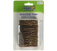 PetSafe Recharges de friandises Cuir à Forme Circulaire Busy Buddy, rondelle Parfum Cuir à mastiquer pour Chien, Taille A