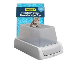 PetSafe ScoopFree Litière Automatique avec Couvercle Auto-nettoyante pour Chat - Ultra - Entrée par Le Haut - Violet ou Taupe - Recouvert 2ème génération - Comprend Un bac jetable avec litière en