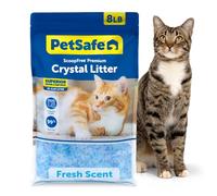 PetSafe ScoopFree Litière pour chat en cristal avec contrôle des odeurs | Contrôle des odeurs 5 fois plus rapide que la litière en argile, 99 % sans poussière, cristaux à faible traçage
