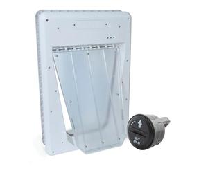 PetSafe - SmartDoor Porte Électronique pour Animaux de Compagnie - Technologie d'Accès avec Clé, Modes Programmables, Économe en Énergie - Grand