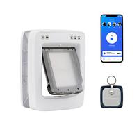 PetSafe Porte connectée SmartDoor, Chien & Chat, entrée/Sortie sélectives, Porte activée par Application sur Smartphone, horaires personnalisés, Plusieurs Animaux, Taille Moyenne