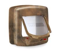 PetSafe Staywell Chatière magnétique de Luxe pour Chat, entrée sélective, Verrouillage à 4 Voies - (Marron/Grain de Bois)