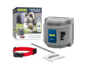 PetSafe - Système Anti-Fugue sans Fil et Portatif avec Collier Imperméable à 5 Niveaux de Stimulation sans Danger. Rayon de Sécurité de 27.5m Max, Utilisation Facile à Pile