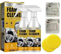 PETSBURG Nettoyant en Mousse Multi-Usages, Nettoyage Voiture Interieur, Spray nettoyant pour revêtement de Voiture, nettoyant intérieur de Voiture, détachant Les sièges de Voiture (2pcs)
