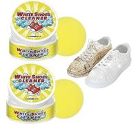 PETSBURG White Shoes Cleaner, White Shoe Cleaner, Nettoyant Chaussures Blanches, Crème Nettoyante Multifonctionnelle, Nettoyant pour Chaussures Blanches, Crème de Nettoyage Polyvalente (2pcs)