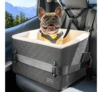PETSFIT Panier Chien Voiture | Siège Auto Chien Rehaussé 12,5cm | Transport Chat/Chien Voiture Sécurisé | Boucles Brevetées | Adapté aux Petits Chiens ≤12kg, Bleu