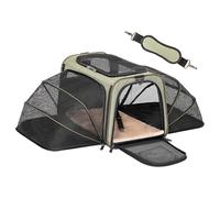 Petsfit Sac de Transport Pliable pour Chat et Chien, Extensible avec bandoulière, Sac de Transport pour Chien, en Tissu Oxford pour Chat et Chien, S/Vert/Double Face