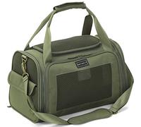 Petsfit Sac Transport Chat et Chien - Sac de Transport pour Chat/Chien avec Coussin Extensible, Caisse de Transport Chat Transpirable pour Voyage - Haute Qualité, Taille S (Olive Verte)
