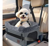 PetsHome Siège auto pour chiens de petite taille, rehausseur amovible et lavable avec poche de rangement, maille respirante, laisse de sécurité, sangles réglables pour petits animaux jusqu'à 11,3 kg