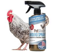 PetSilver Spray pour plaies de volaille | Argent chélaté | Fabriqué aux États-Unis | Formulé par les vétérinaires | Formule naturelle sans douleur | Soulage les plaies de la peau et des pieds | 355 ml