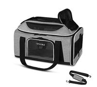 Petskd Porte-Animaux Extensible Haut de Gamme 17 x 12 x 8,5 Pouces JetBlue Frontier Spirit Airline, Support de Transport en Soie Souple pour Petits Chats et Chiens avec Fermetures éclair de sécurité