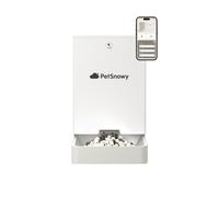 PetSnowy Mangeoire automatique intelligente - Application et télécommande magnétique, distributeur anti-obstruction, double alimentation avec mémoire du plan d'alimentation, pour aliments secs et