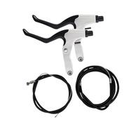 PETSOLA 1 Ensemble Levier de Frein Vélo Aluminium Poignée Câble Étrier Accessoire Poignée Montage Facile Adapté Vélo Route Montagne Pliant Pratique E, Blanc