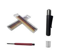 PETSOLA 1 Ensemble Marqueur Longue Pointe Crayon Charpentier Profond Bouton Poussoir Mine Automatique Capuchon Fonction Aiguiseur Matériau Résistant Convient, Style C