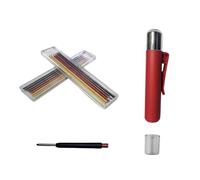 PETSOLA 1 Ensemble Marqueur Longue Pointe Crayon Charpentier Profond Bouton Poussoir Mine Automatique Capuchon Fonction Aiguiseur Matériau Résistant Convient, Style D