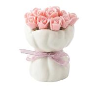 PETSOLA 12 Pièces Fourchettes Fruits Ensemble Piques Originales Cake Dessert Support En Pot Forme Bouquet Rose Acier Inoxydable Convient pour Accueil Réunion, Rose