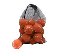PETSOLA 18 Pièces Balles de Tennis Jeu Entraînement Pratique Caoutchouc Feutre Résistantes Applicables pour Adultes Enfants Chiens Utilisées Exercices Sports, Orange