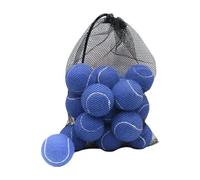 PETSOLA 18 Pièces Balles de Tennis Jeu Entraînement Pratique Caoutchouc Feutre Résistantes Applicables pour Adultes Enfants Chiens Utilisées Exercices Sports, Bleu