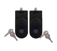 PETSOLA 2 Pièces Encastré Loquet de Porte Serrure à Compression Bouton Poussoir Loquet de Levier pour Bateau RV