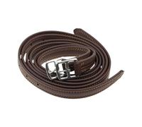 PETSOLA 2 Pièces Étrivières Réglables Cuir Microfibre Boucle Inoxydable Souple Accessoires Cheval Facile à Installer Adaptées à L'Équitation Sports Hippiques, CafÉ